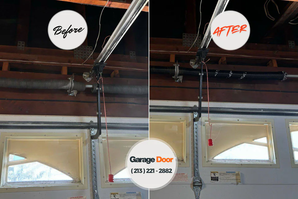 Before and after: garage door repair Norman Park, GA